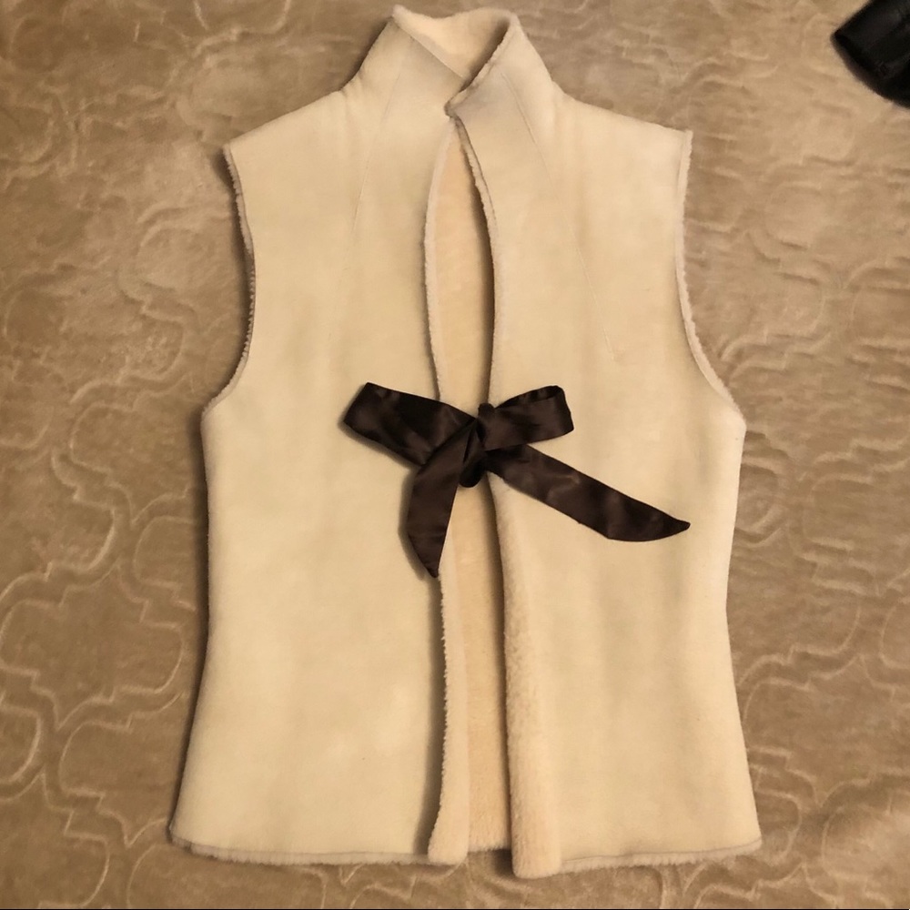 Tory Burch shearling vest size S